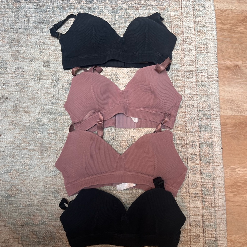 Kindred Bravely Black and Mauve Bra Collection